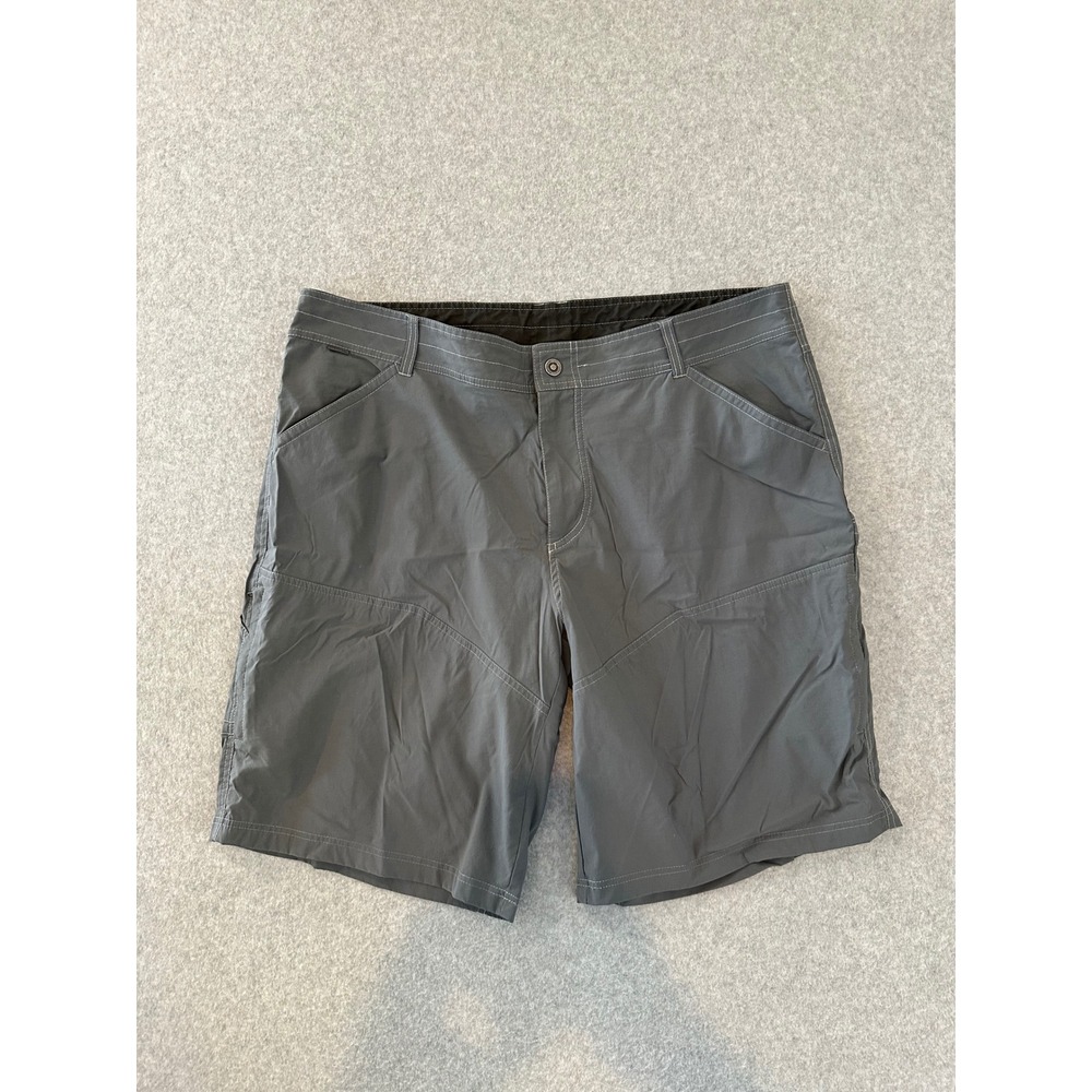 Kuhl Renegade Cargo Shorts Mens 42 Carbon Grey Stretch Hiking Outdoor Technical